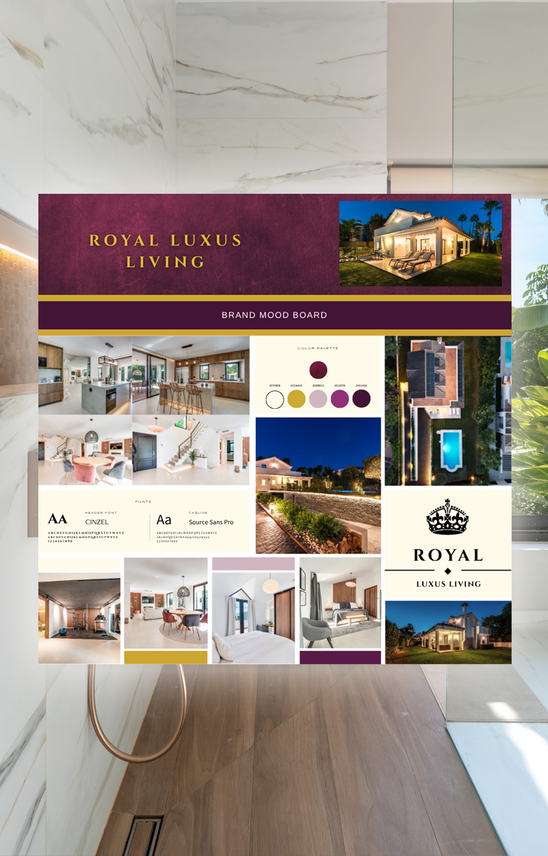 Moodboard Royal Luxus Immobilie creaviacore