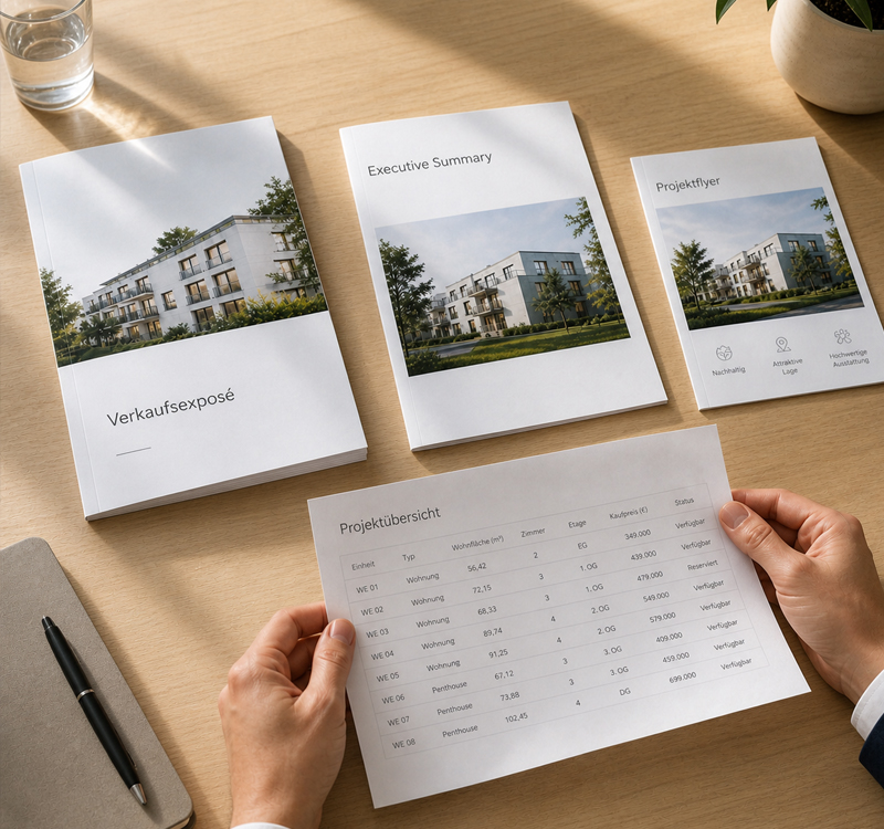 creaviacore Leistung Exposé Pitch Unterlagen Werbung