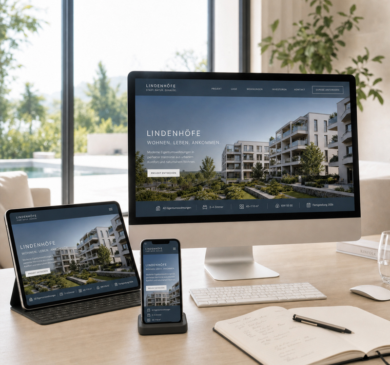 creaviacore Leistung Projektwebsites digitale Präsenz